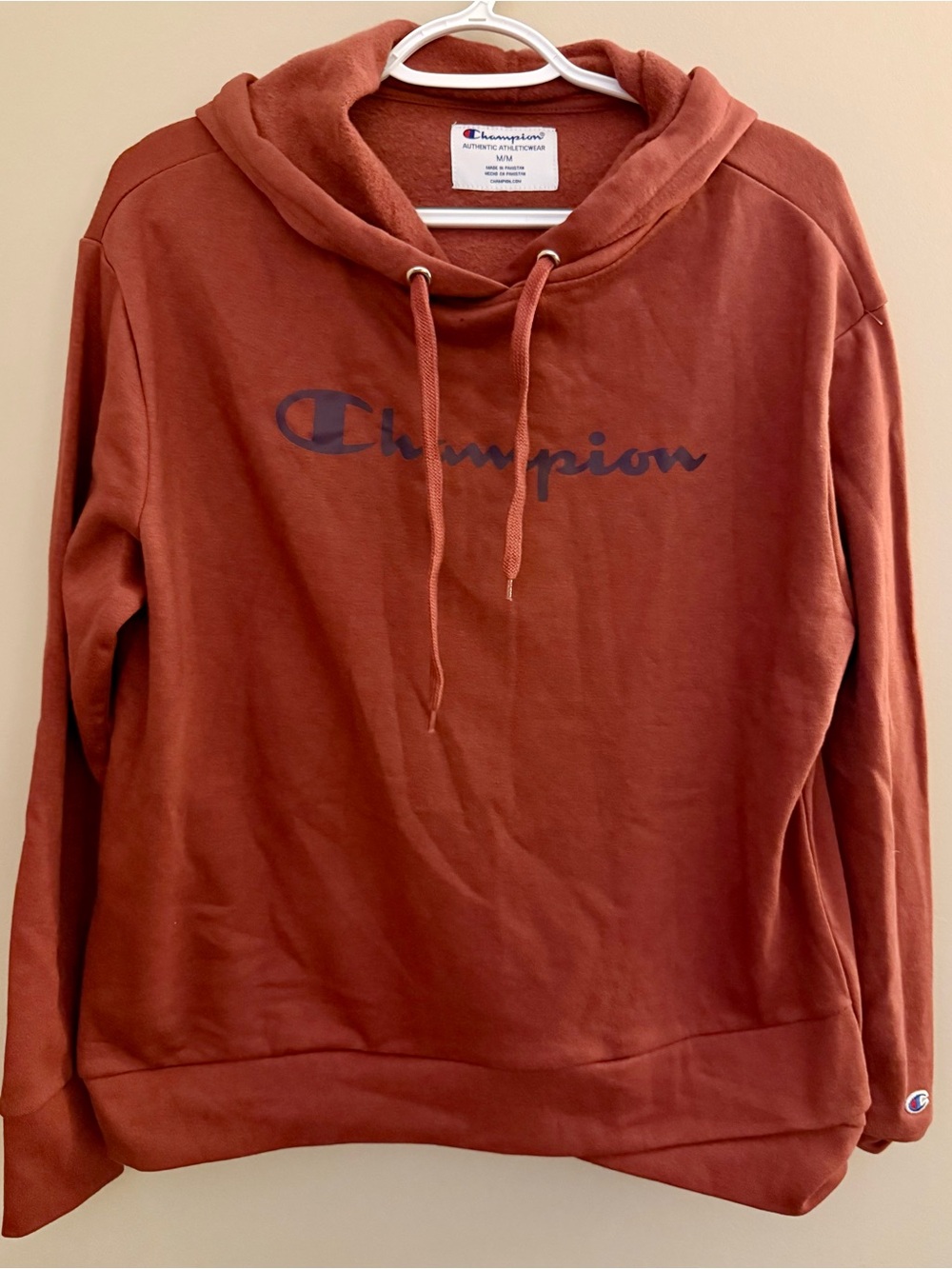 NWT Champion Powerblend Script Logo Hoodie Rust Brown Small / Medium